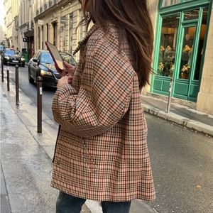 A.L.C. Oversized Plaid Coat